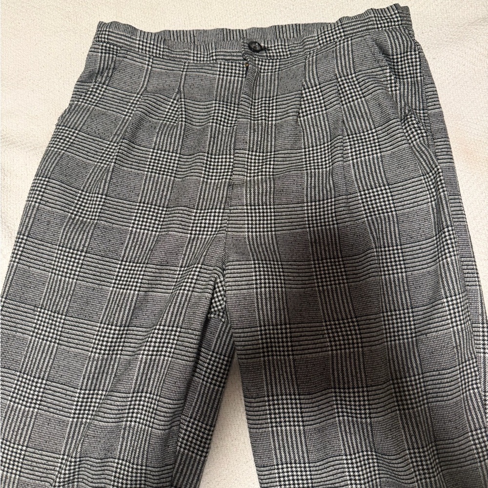Urban Renewal Monochrome Plaid Straight Leg Pants